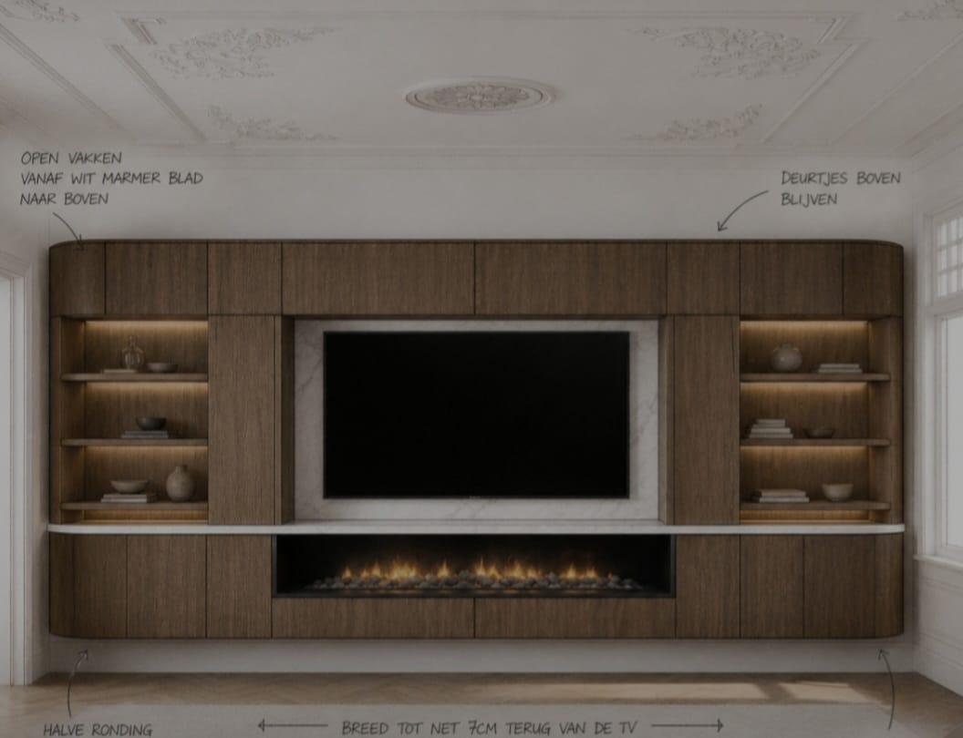 Design study of the floating cabinet